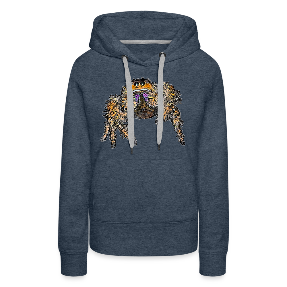 Frauen Hoodie Phidippus regius Everglades female - Jeansblau