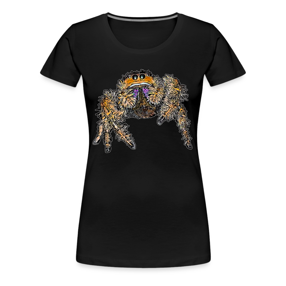Frauen Basic T-Shirt Phidippus regius Everglades female - Schwarz