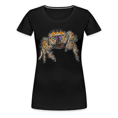 Frauen Basic T-Shirt Phidippus regius Everglades female - Schwarz