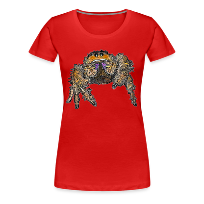 Frauen Basic T-Shirt Phidippus regius Everglades female - Rot