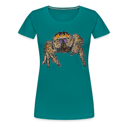 Frauen Basic T-Shirt Phidippus regius Everglades female - Divablau