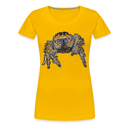 Frauen Basic T-Shirt Phidippus regius Everglades female - Sonnengelb