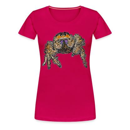 Frauen Basic T-Shirt Phidippus regius Everglades female - dunkles Pink