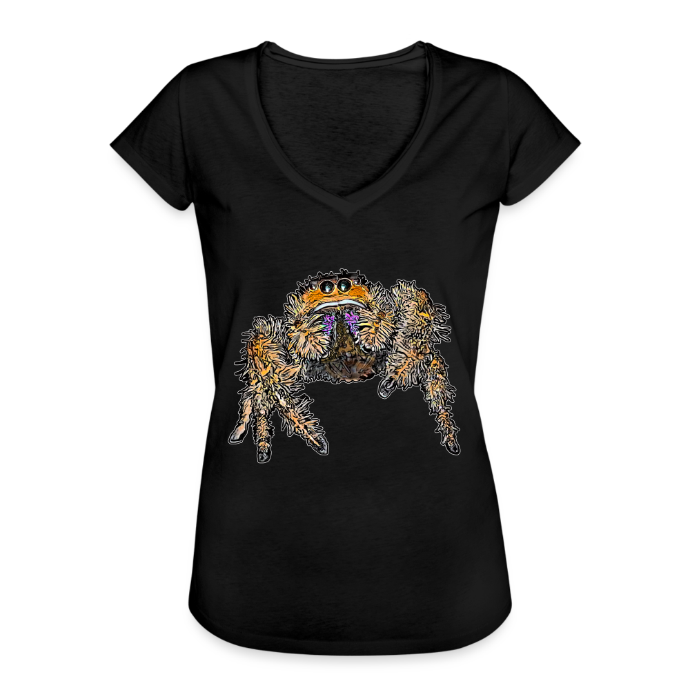 Frauen Vintage T-Shirt Phidippus regius Everglades female - Schwarz