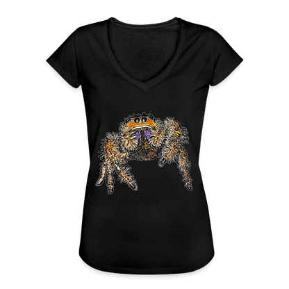 Frauen Vintage T-Shirt Phidippus regius Everglades female - Schwarz
