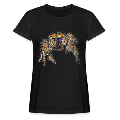 Frauen Oversized T-Shirt Phidippus regius Everglades female - Schwarz