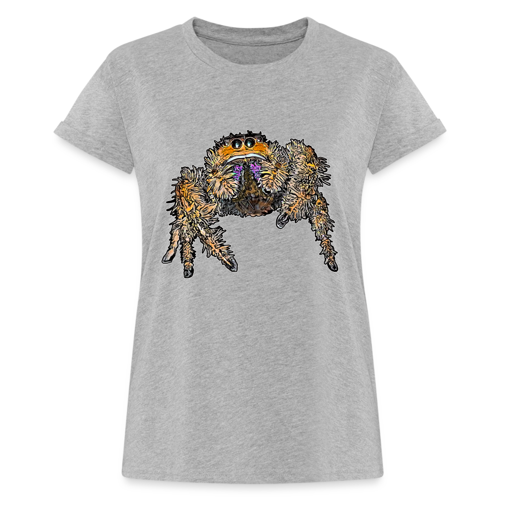 Frauen Oversized T-Shirt Phidippus regius Everglades female - Grau meliert