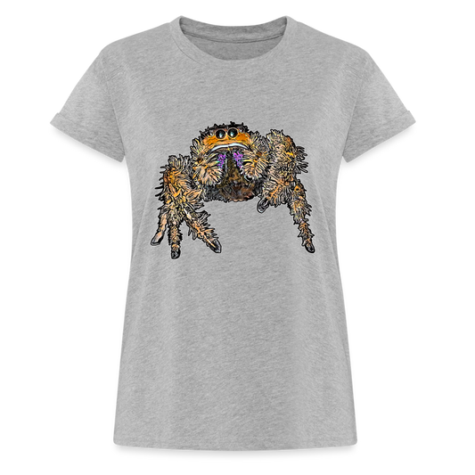 Frauen Oversized T-Shirt Phidippus regius Everglades female - Grau meliert