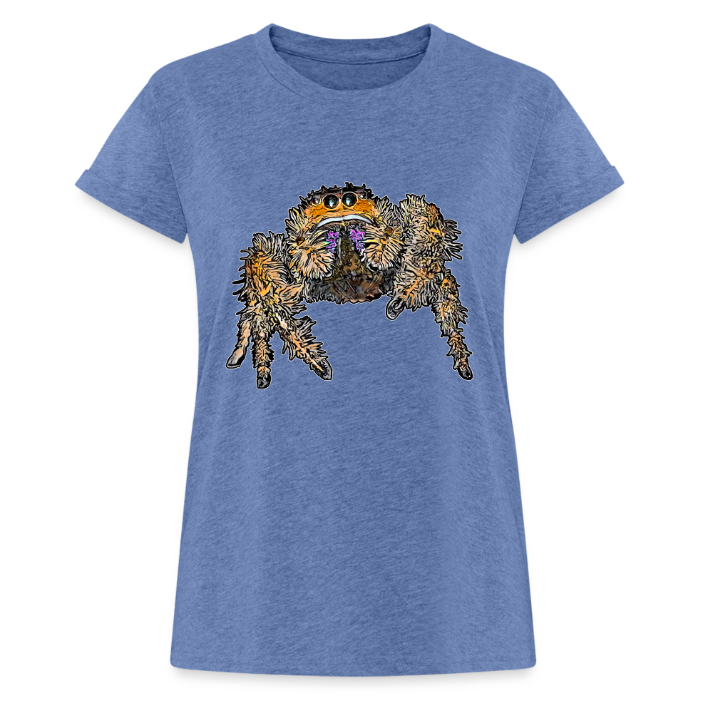 Frauen Oversized T-Shirt Phidippus regius Everglades female - Denim meliert