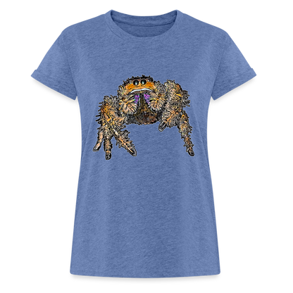 Frauen Oversized T-Shirt Phidippus regius Everglades female - Denim meliert