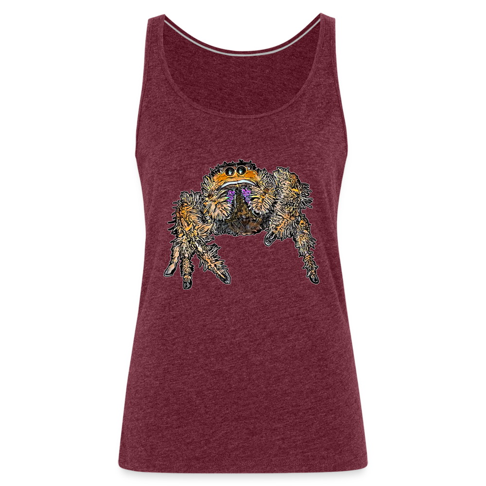 Frauen Tank Top Phidippus regius Everglades female - Bordeauxrot meliert