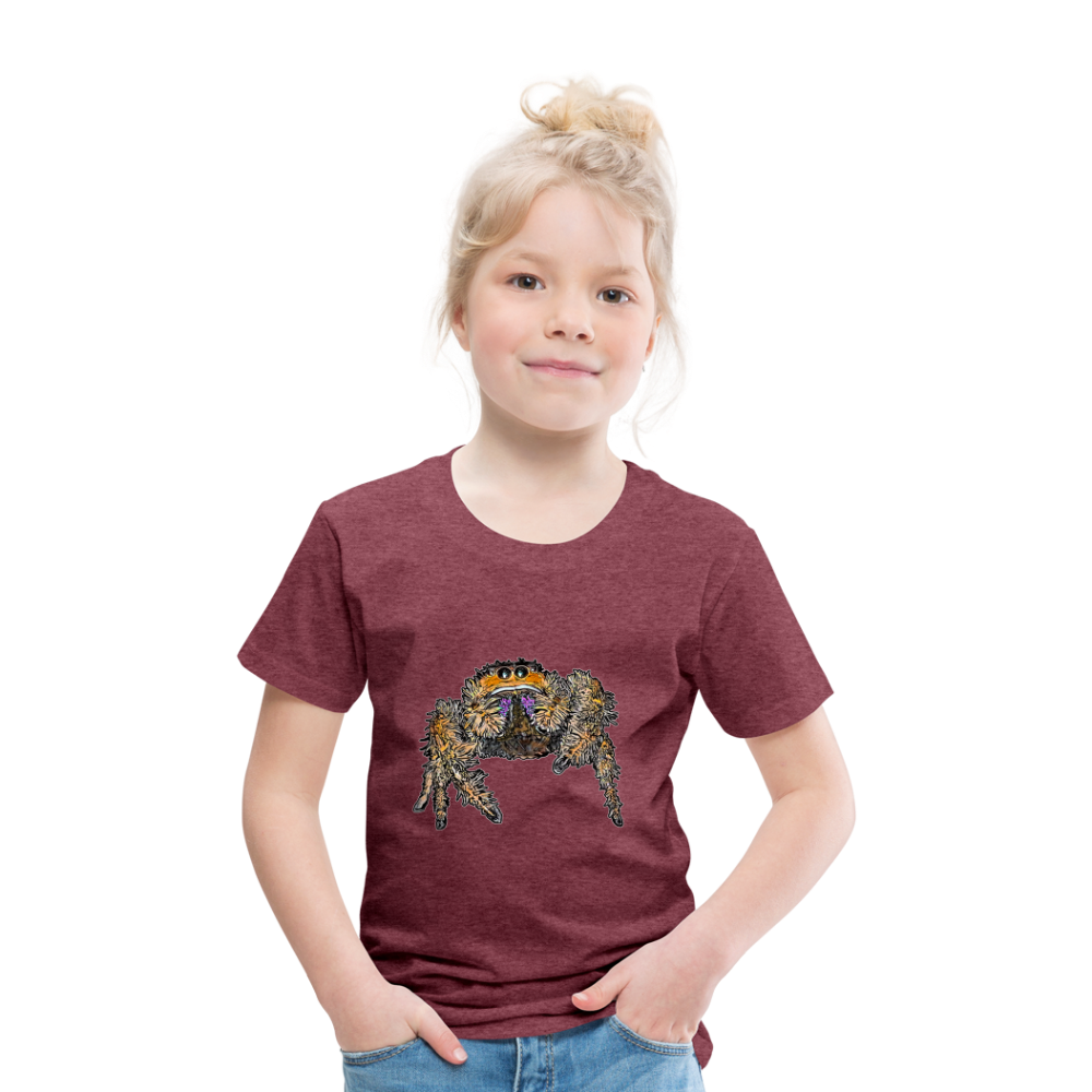 Kinder Basic T-Shirt Phidippus regius Everglades female - Bordeauxrot meliert
