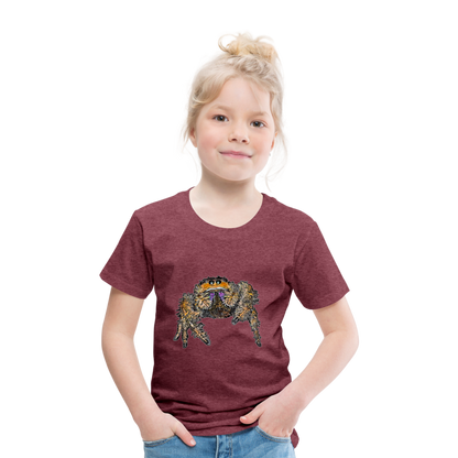 Kinder Basic T-Shirt Phidippus regius Everglades female - Bordeauxrot meliert