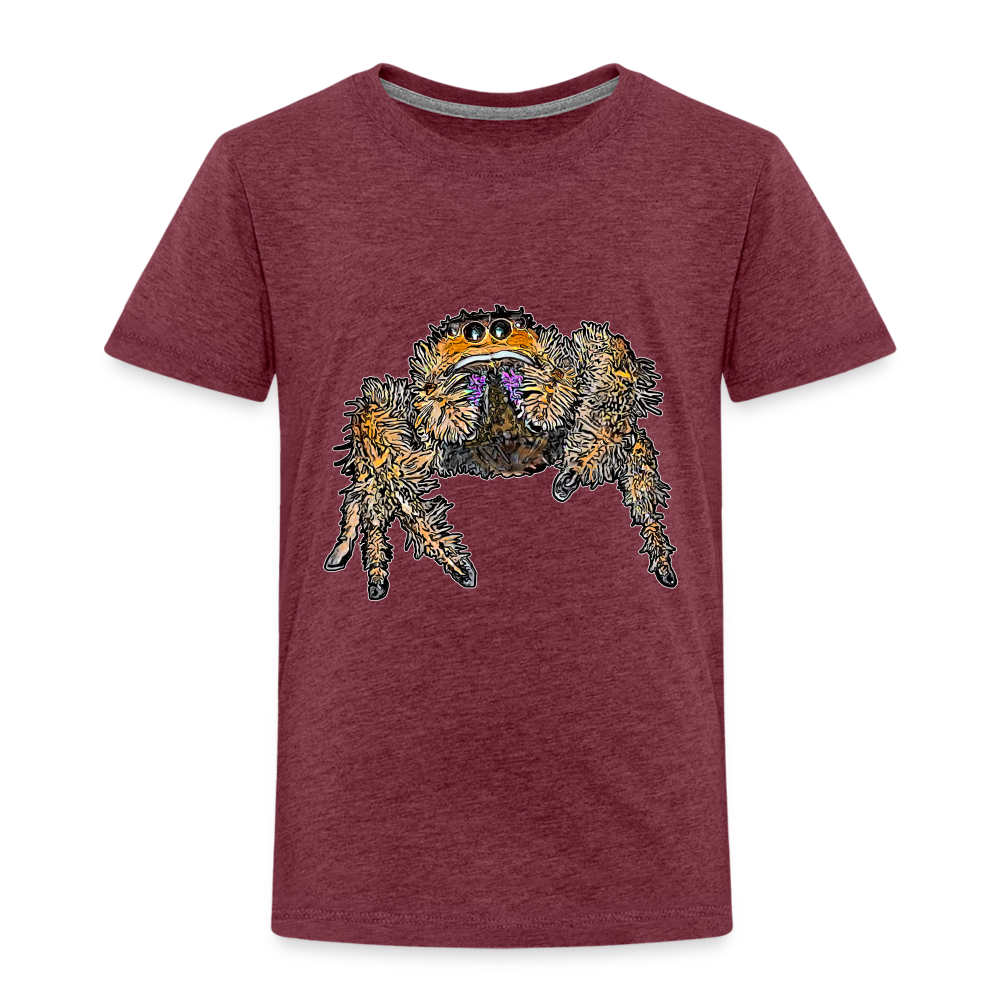 Kinder Basic T-Shirt Phidippus regius Everglades female - Bordeauxrot meliert