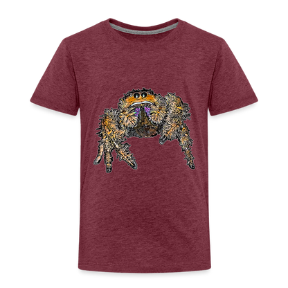 Kinder Basic T-Shirt Phidippus regius Everglades female - Bordeauxrot meliert