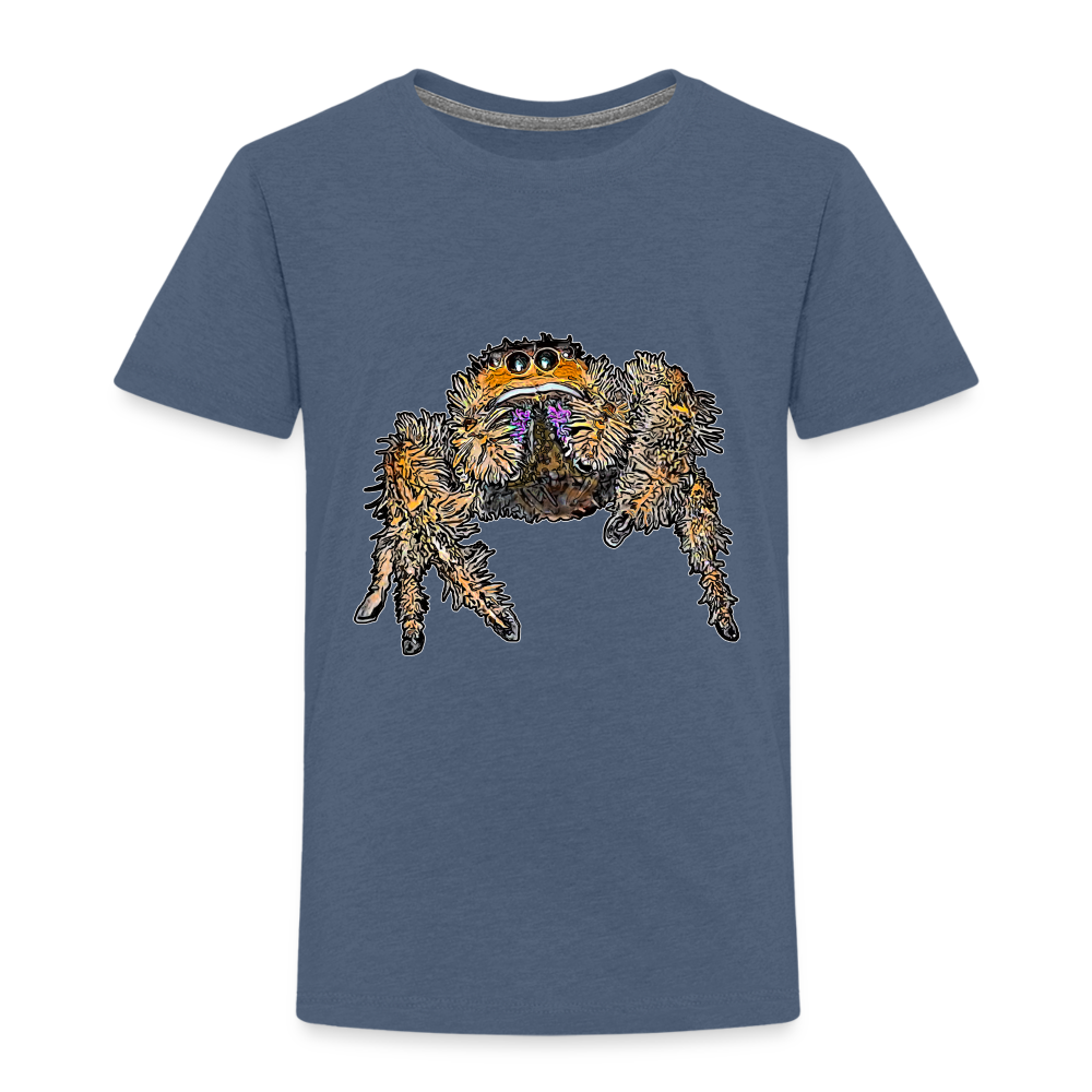 Kinder Basic T-Shirt Phidippus regius Everglades female - Blau meliert