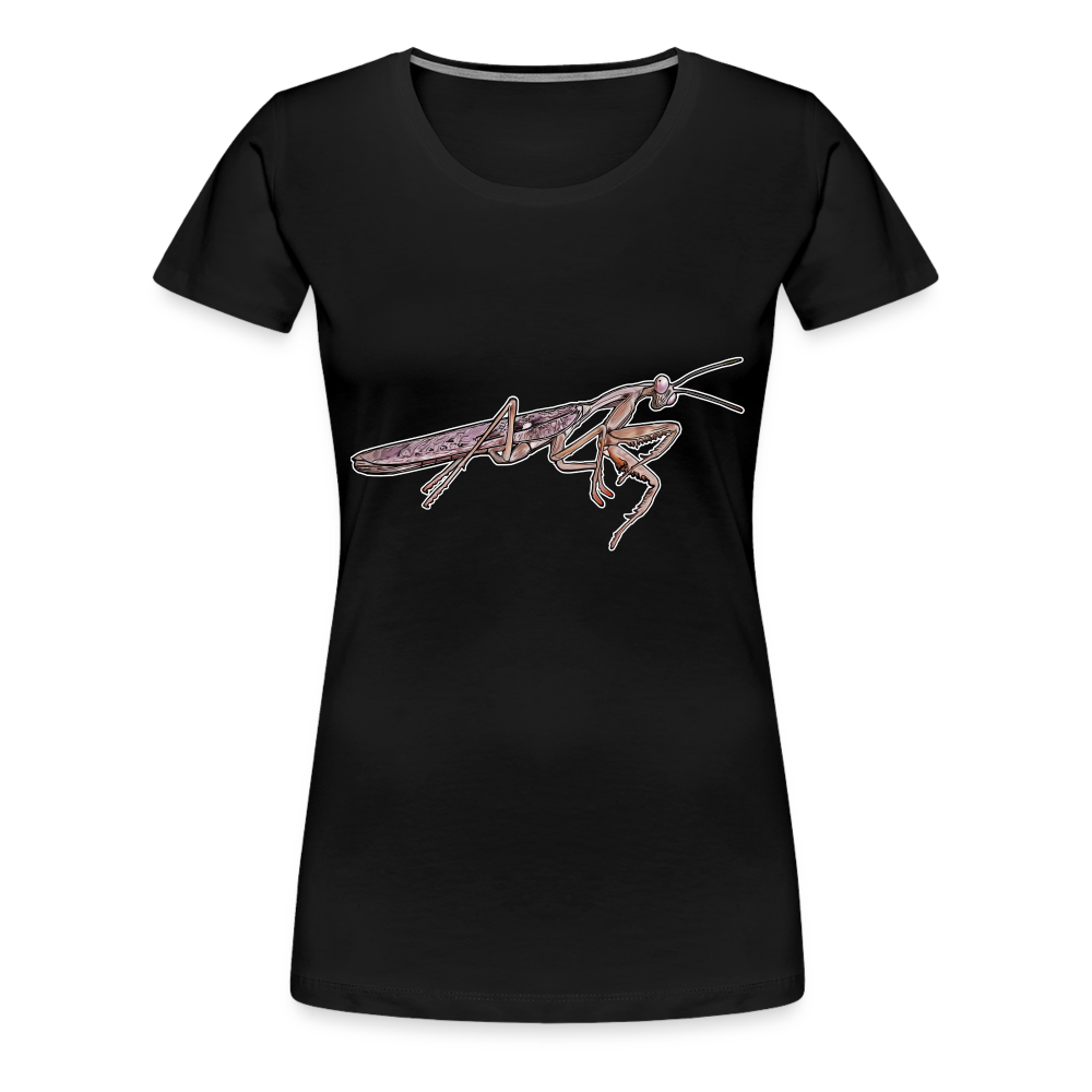 Frauen Basic T-Shirt Rhombodera kirbyi Male - Schwarz