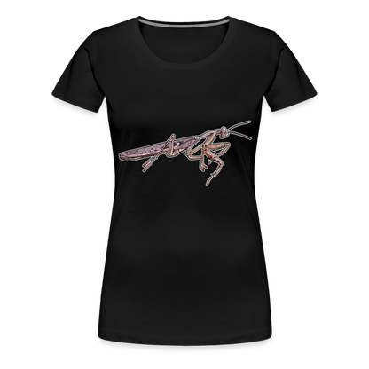 Frauen Basic T-Shirt Rhombodera kirbyi Male - Schwarz