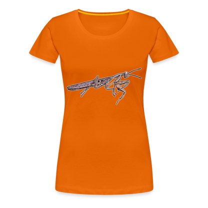 Frauen Basic T-Shirt Rhombodera kirbyi Male - Orange