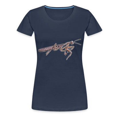 Frauen Basic T-Shirt Rhombodera kirbyi Male - Navy