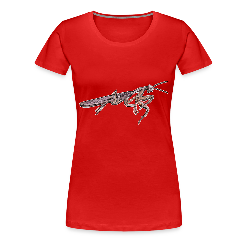 Frauen Basic T-Shirt Rhombodera kirbyi Male - Rot