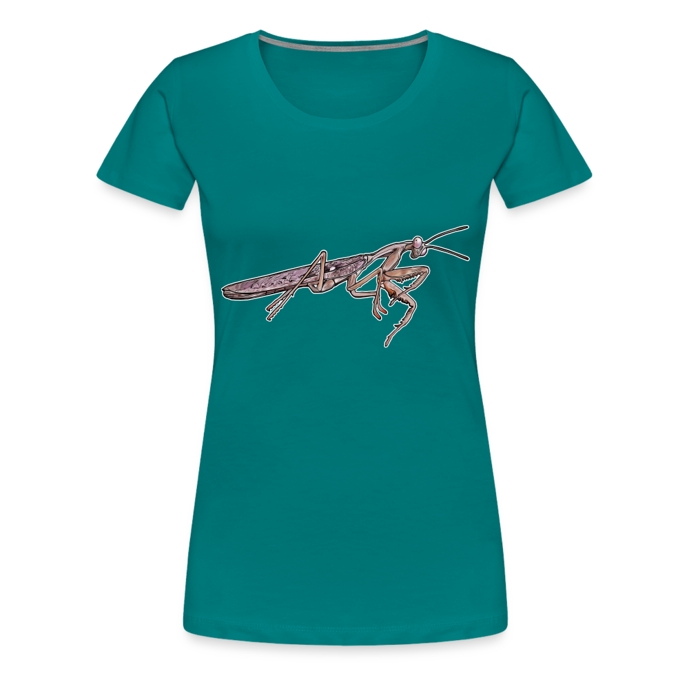 Frauen Basic T-Shirt Rhombodera kirbyi Male - Divablau