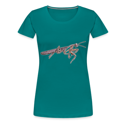 Frauen Basic T-Shirt Rhombodera kirbyi Male - Divablau