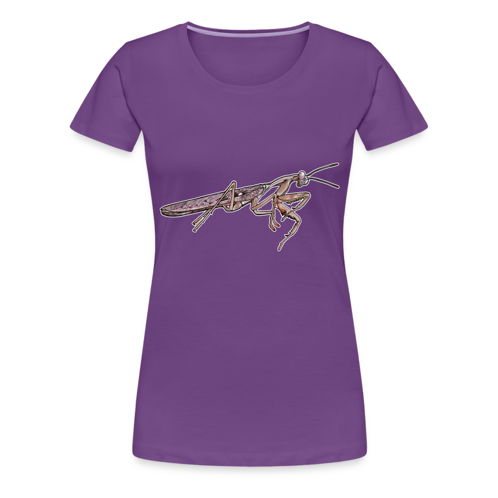 Frauen Basic T-Shirt Rhombodera kirbyi Male - Lila