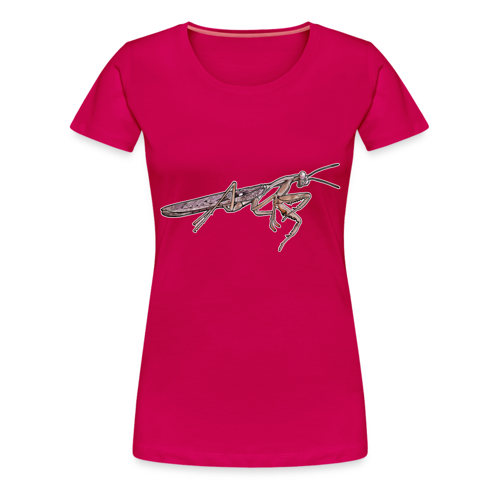 Frauen Basic T-Shirt Rhombodera kirbyi Male - dunkles Pink