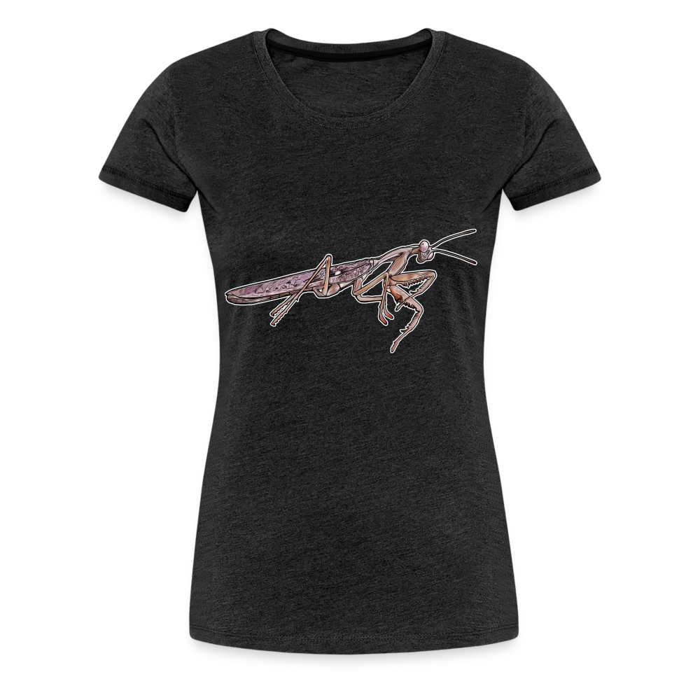 Frauen Basic T-Shirt Rhombodera kirbyi Male - Anthrazit