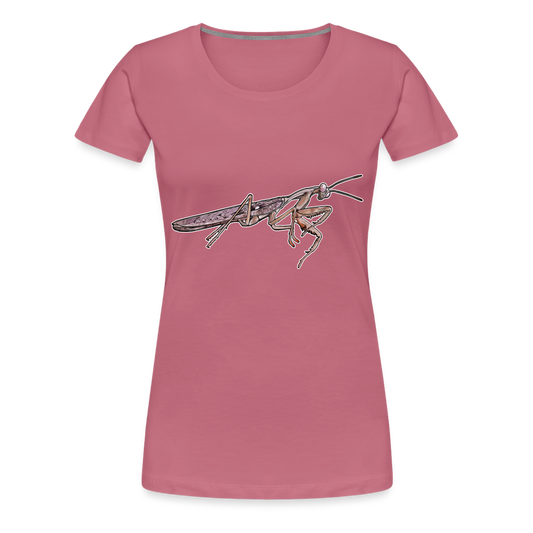 Frauen Basic T-Shirt Rhombodera kirbyi Male - Malve