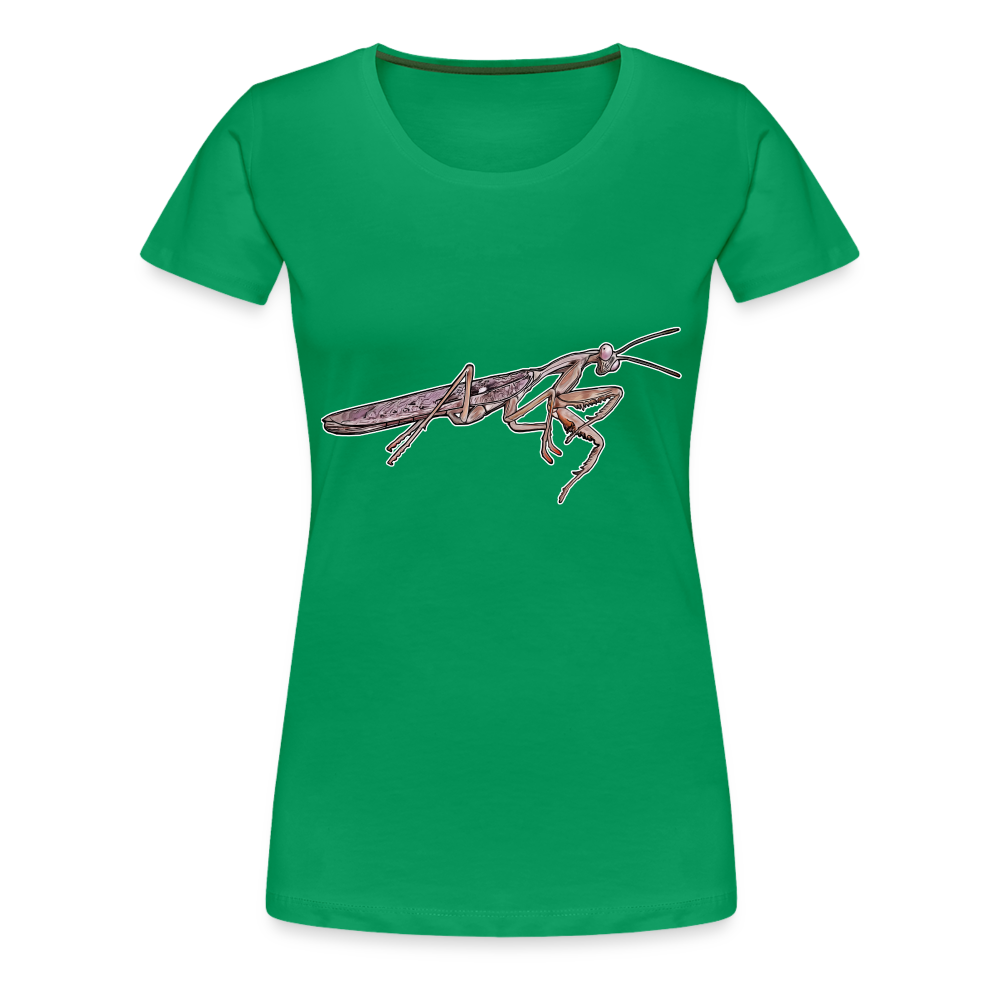 Frauen Basic T-Shirt Rhombodera kirbyi Male - Kelly Green