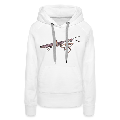 Frauen Hoodie Rhombodera kirbyi Male - weiß