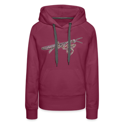 Frauen Hoodie Rhombodera kirbyi Male - Bordeaux