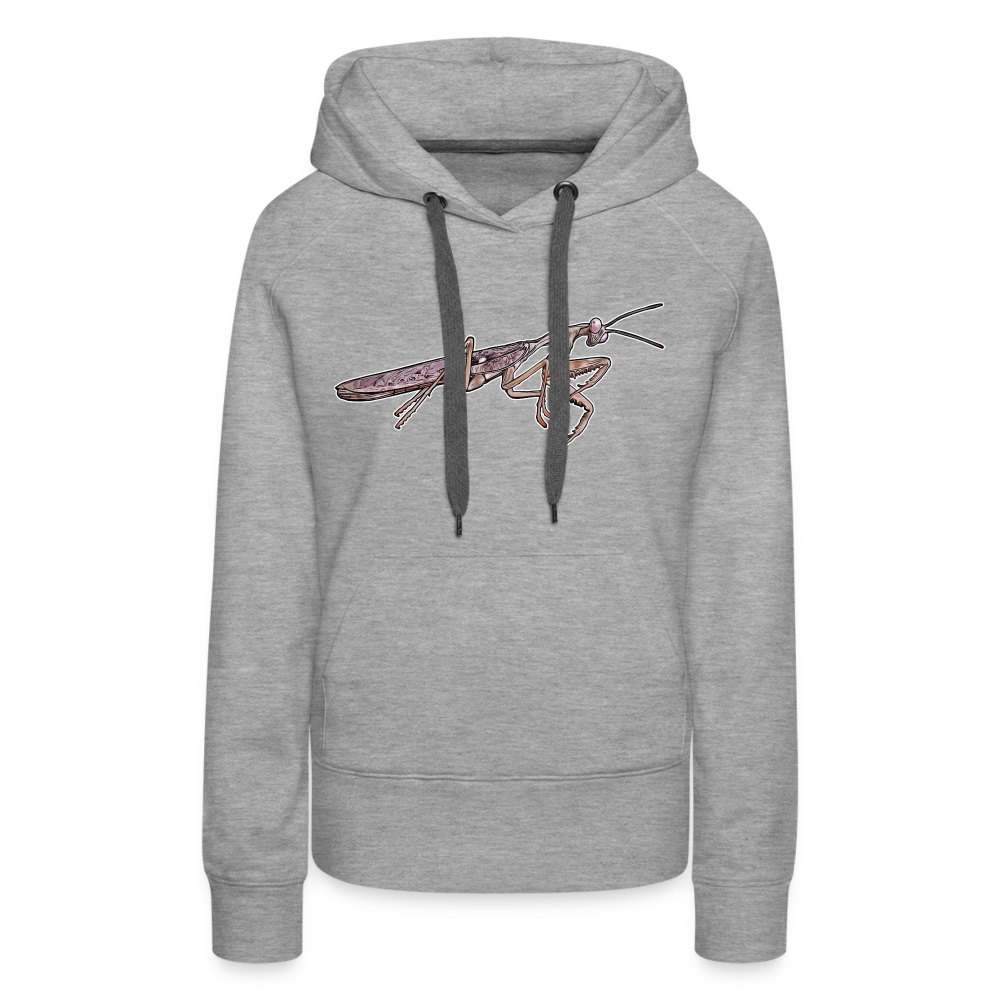 Frauen Hoodie Rhombodera kirbyi Male - Grau meliert