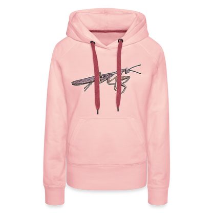 Frauen Hoodie Rhombodera kirbyi Male - Kristallrosa