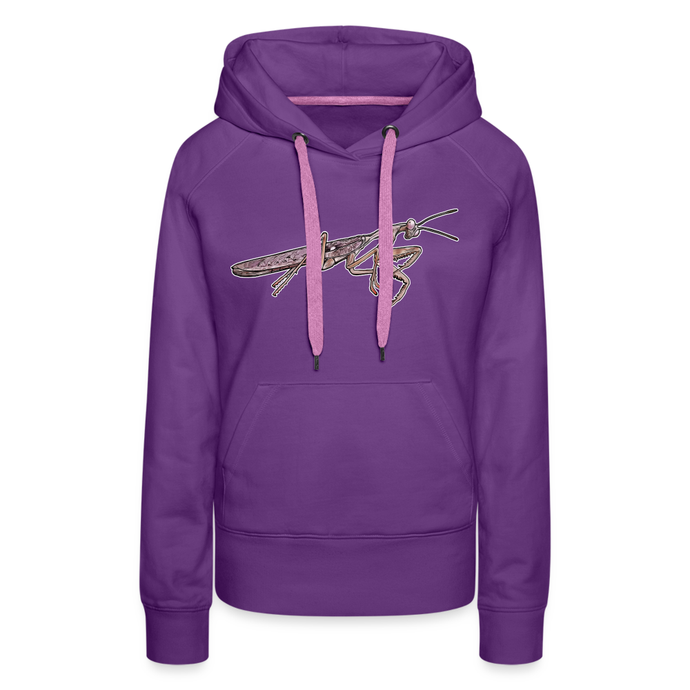 Frauen Hoodie Rhombodera kirbyi Male - Purple