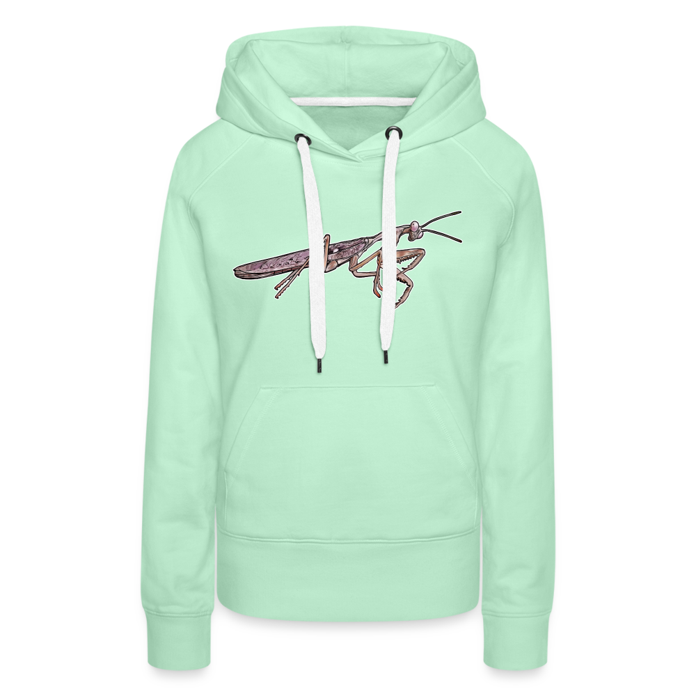 Frauen Hoodie Rhombodera kirbyi Male - helles Mintgrün