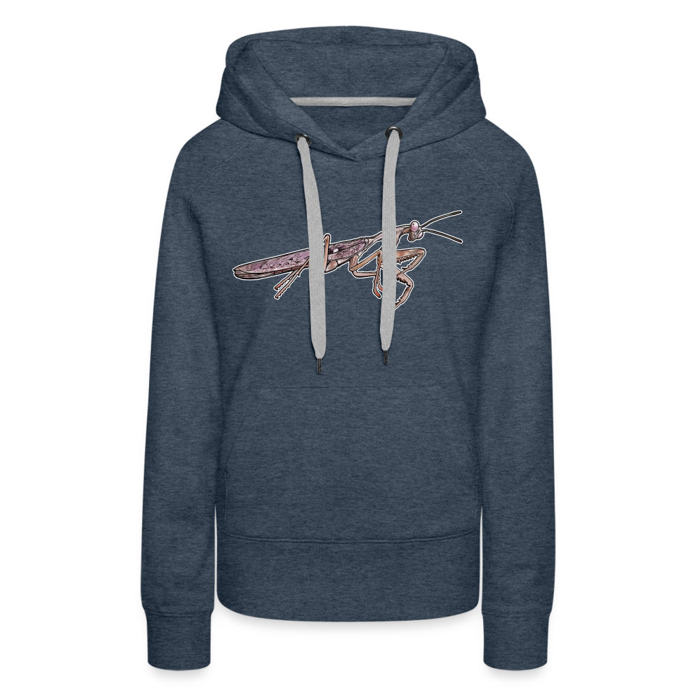 Frauen Hoodie Rhombodera kirbyi Male - Jeansblau