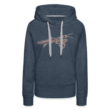 Frauen Hoodie Rhombodera kirbyi Male - Jeansblau