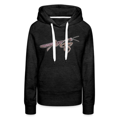 Frauen Hoodie Rhombodera kirbyi Male - Anthrazit