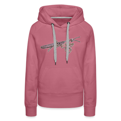 Frauen Hoodie Rhombodera kirbyi Male - Malve