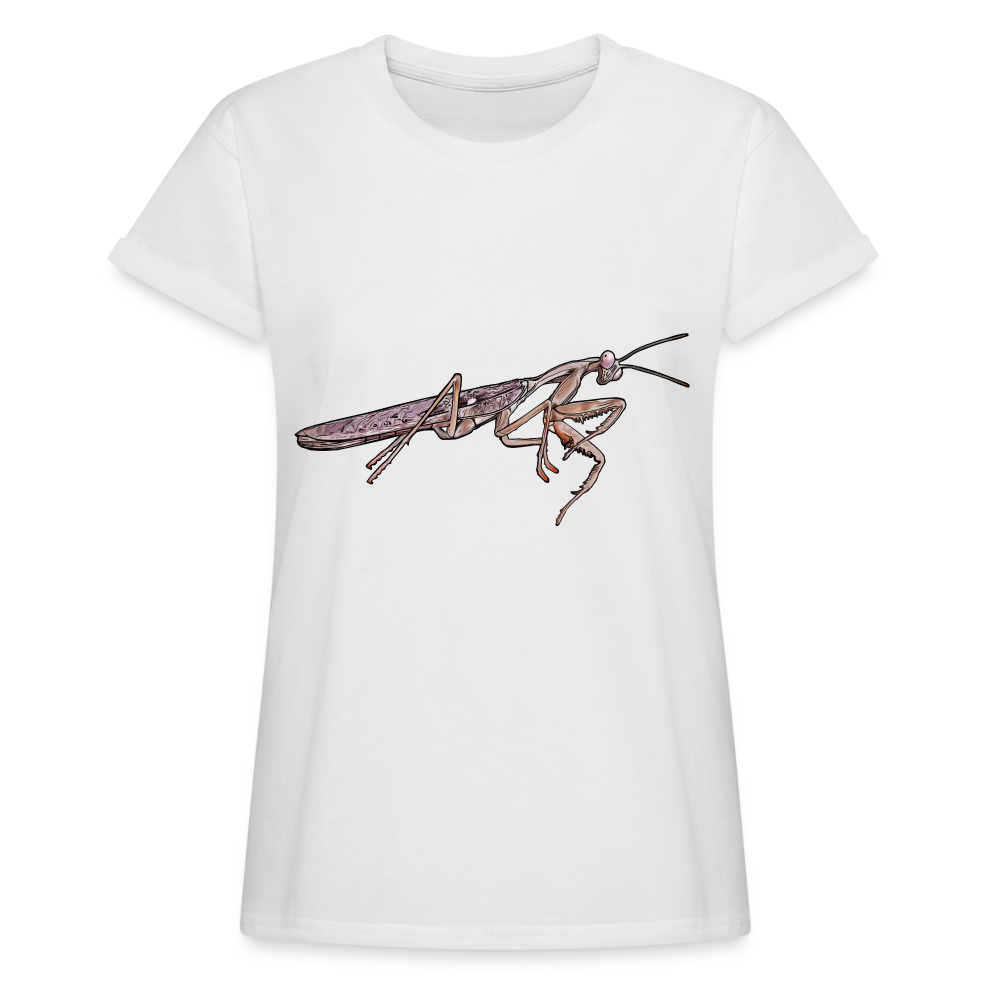 Frauen Oversized T-Shirt Rhombodera kirbyi Male - weiß