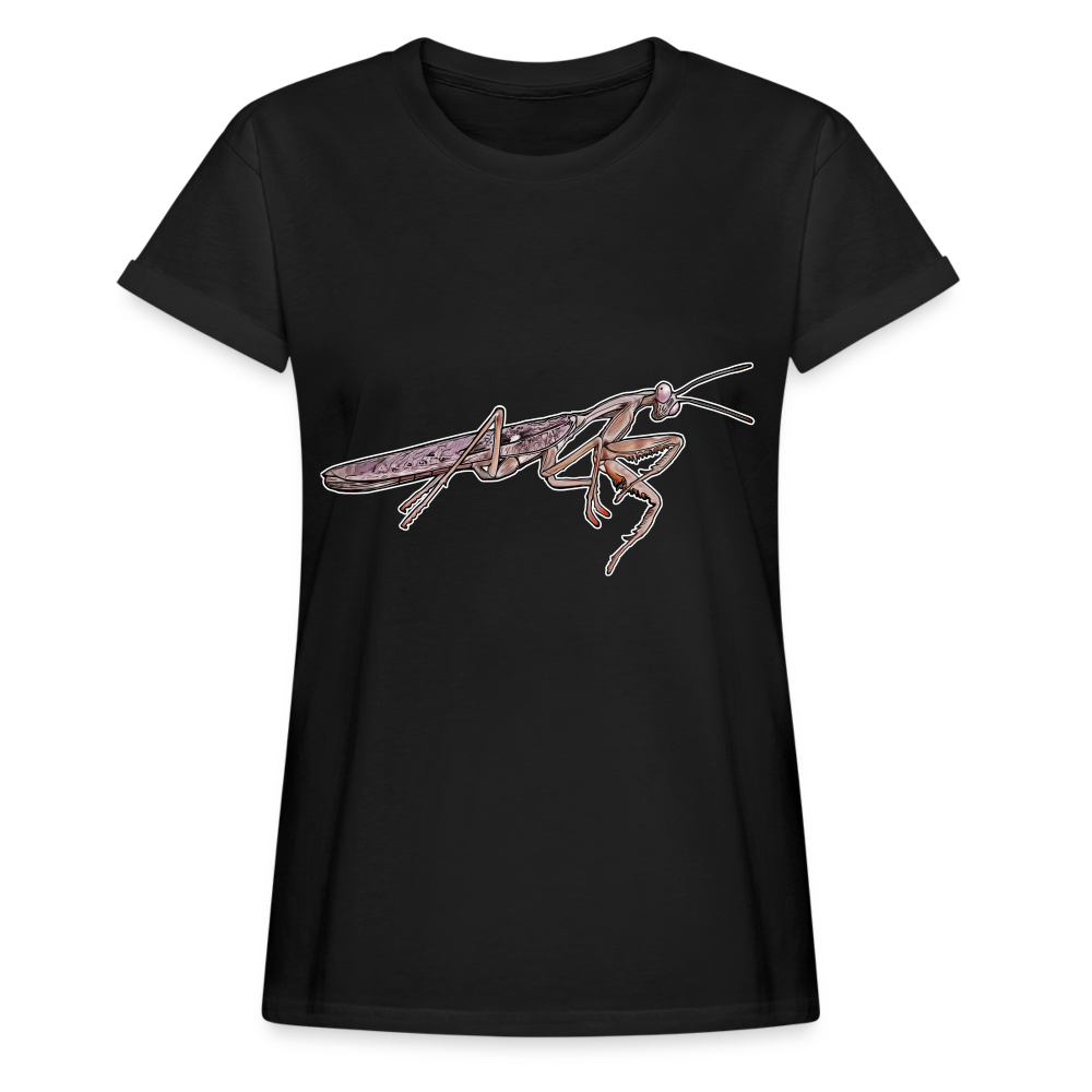 Frauen Oversized T-Shirt Rhombodera kirbyi Male - Schwarz