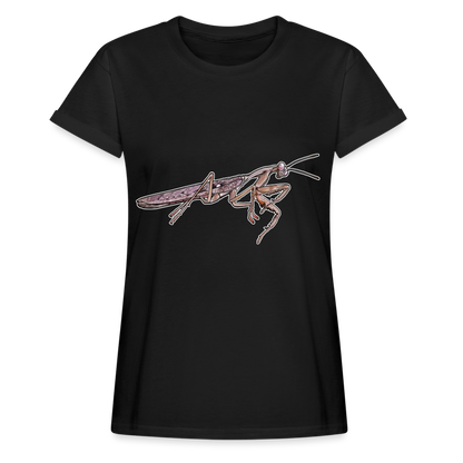 Frauen Oversized T-Shirt Rhombodera kirbyi Male - Schwarz