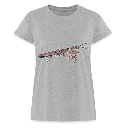 Frauen Oversized T-Shirt Rhombodera kirbyi Male - Grau meliert