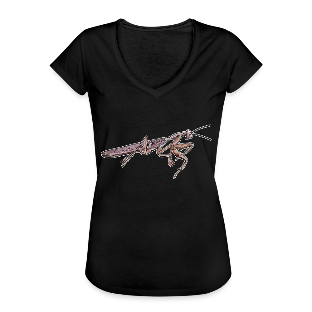 Frauen Vintage T-Shirt Rhombodera kirbyi Male - Schwarz