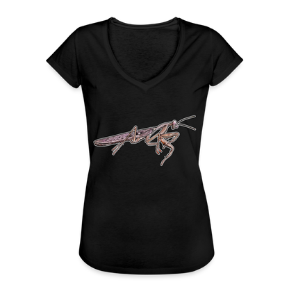 Frauen Vintage T-Shirt Rhombodera kirbyi Male - Schwarz