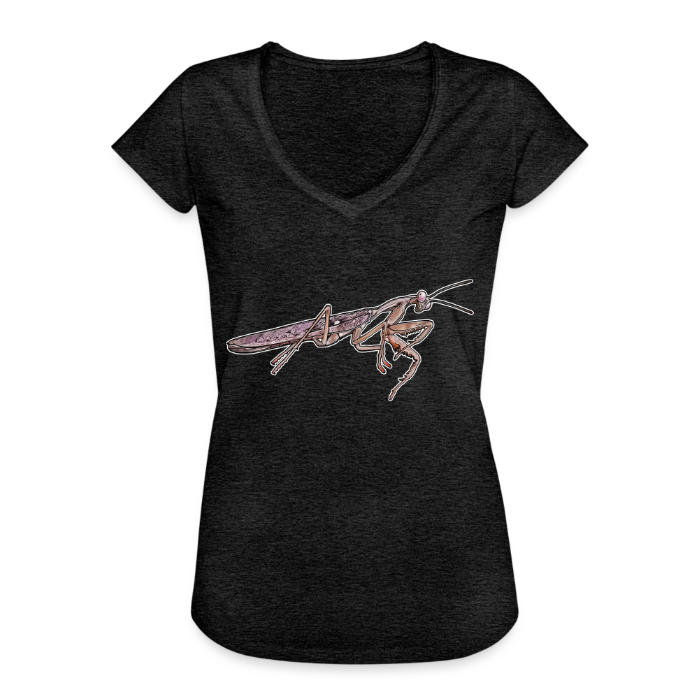 Frauen Vintage T-Shirt Rhombodera kirbyi Male - Anthrazit