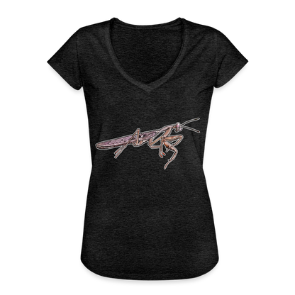 Frauen Vintage T-Shirt Rhombodera kirbyi Male - Anthrazit